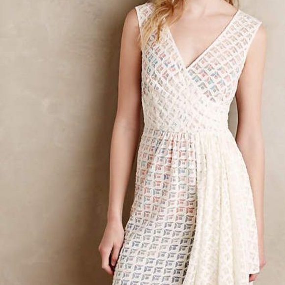 Tracy Reese Anthropologie Cubist Dress 2P Petite - Picture 2 of 7
